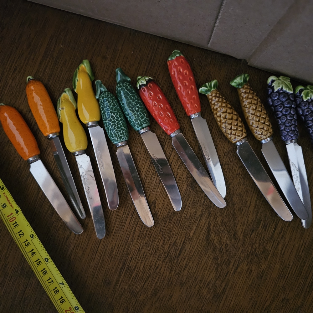 Colorful Fruit-Themed Butter Knives Set
